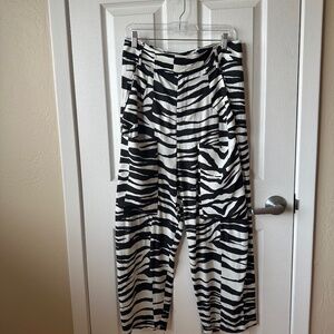 Zara zebra print pants